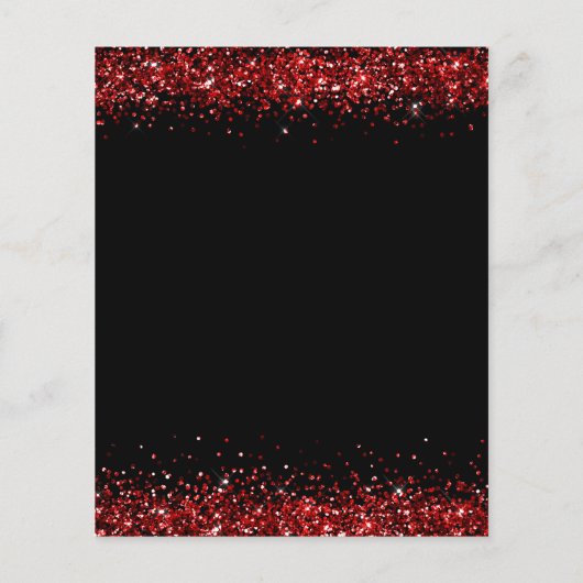 Budget Red Glitzer Script Party Black (Rückseite)
