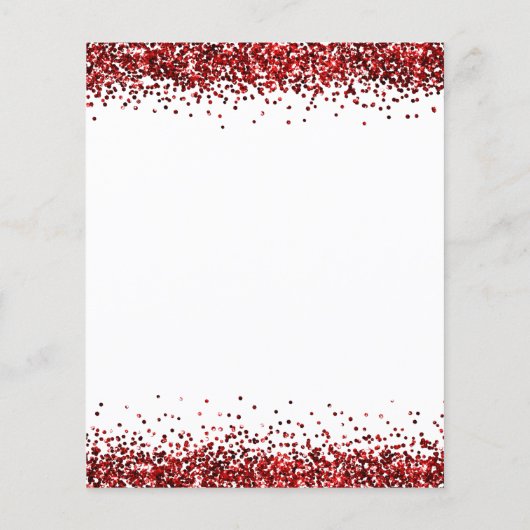 Budget Red Glitzer Script Party White (Rückseite)