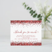 Budget Red Glitzer Weihnachten Vielen Dank (Stehend Vorderseite)