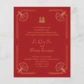 Budget Red & Gold Doppelglücklichkeit Chinesisch H (Vorderseite)