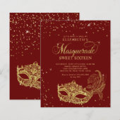 BUDGET Red Gold Glitzer Masquerade Sweet 16 (Vorne/Hinten)