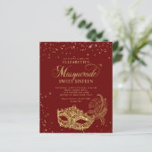 BUDGET Red Gold Glitzer Masquerade Sweet 16 (Stehend Vorderseite)