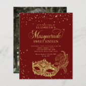 BUDGET Red Gold Photo Masquerade Sweet 16 (Vorne/Hinten)