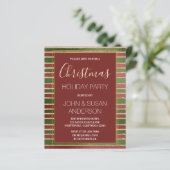 Budget Red Green Gold Foil Weihnachtsfest Party (Stehend Vorderseite)
