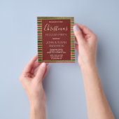 Budget Red Green Gold Foil Weihnachtsfest Party Flyer (Gruppe)