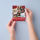 Budget Red Kariert Instant Multi Foto Weihnachten Flyer (Gruppe)