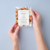 Budget Red & Orange Fall Floral Wedding B Flyer (Gruppe)