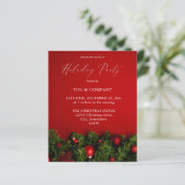 Budget Red Ornament Holiday Party (Stehend Vorderseite)