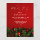 Budget Red Ornament Holiday Party (Vorderseite)