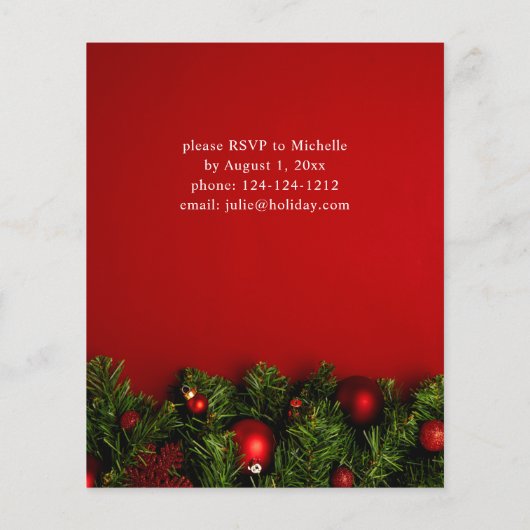 Budget Red Ornament Weihnachts-Party (Rückseite)