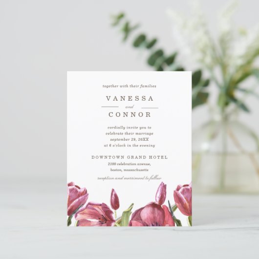 BUDGET Red Poppies Elegant Boho Floral Wedding (Stehend Vorderseite)