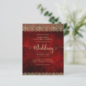 BUDGET RED Rustic Gold Lace Wedding (Stehend Vorderseite)