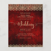 BUDGET RED Rustic Gold Lace Wedding (Vorderseite)