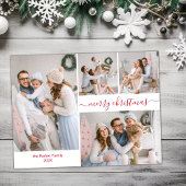 Budget Red Script 5 Foto Collage Weihnachtskarten