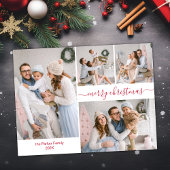 Budget Red Script 5 Foto Collage Weihnachtskarten