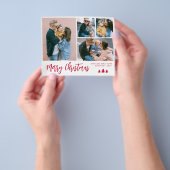 Budget Red Script Collage Pine Weihnachtsfeiertag Flyer (Gruppe)