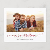 BUDGET Red Script Frohe Weihnachtsfeiertage Foto (Vorderseite)