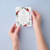 Budget Red & White Christmas Bloral Wedding Flyer (Gruppe)