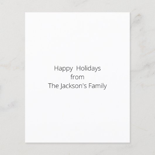 Budget Red White Christmas Tree Weihnachtskarte (Rückseite)