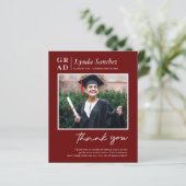 Budget Red White Foto Abschluss Vielen Dank (Stehend Vorderseite)