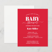 BUDGET RED WHITE GENDER NEUTRAL BABY SHOWER (Vorne/Hinten)