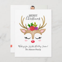 Budget Rentier Holiday Foto Weihnachtskarte Mitteilungskarte