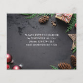 Budget Rentier & Pine Rustikales Weihnachtsfest Pa Flyer (Hinten)