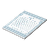 Budget Retirement party quiz Notizblock (Rotiert)