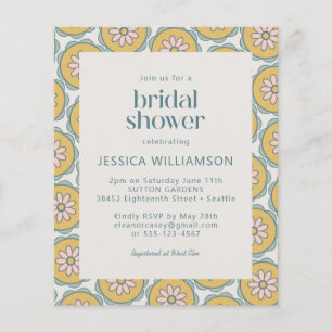 Budget Retro Boho Floral Pastel Brautparty