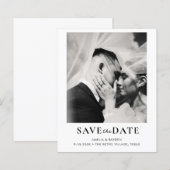 BUDGET Retro Elegant Photo Wedding Save the date (Vorne/Hinten)