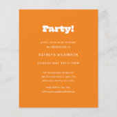 BUDGET Retro Fett Typografy Foto Abschluss Flyer (Hinten)