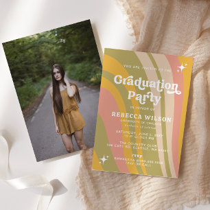 Budget Retro Groovy 70er Graduation Party Foto