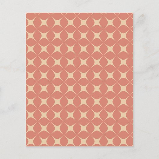 Budget Retro Groovy 70er Pattern Hochzeitseinladun (Rückseite)