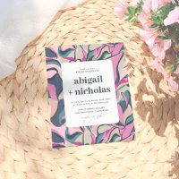 Budget Retro Groovy Abstrakte Hochzeit