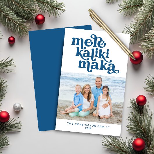 Budget Retro Mele Kalikimaka Weihnachts-Foto