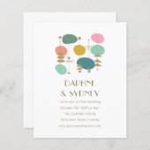 Budget Retro Mitte Jahrhundert Moderne Hochzeitsei (Vorne/Hinten)