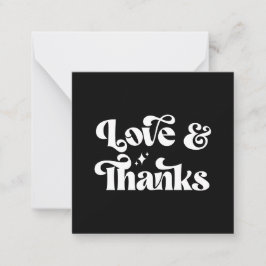Budget Retro Moderne Liebe und Dank Hochzeit Mitteilungskarte