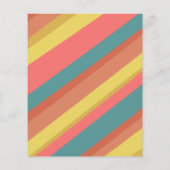 Budget Retro Regenbogen Oh Baby Dusche Einladung (Rückseite)