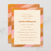 Budget Retro Rosa Orange Bridal Dusche Einladung (Vorne/Hinten)