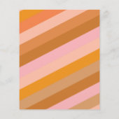 Budget Retro Rosa Orange Bridal Dusche Einladung (Rückseite)