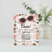 Budget Retro Sonnenbrille 50. Geburtstag Einladung (Stehend Vorderseite)