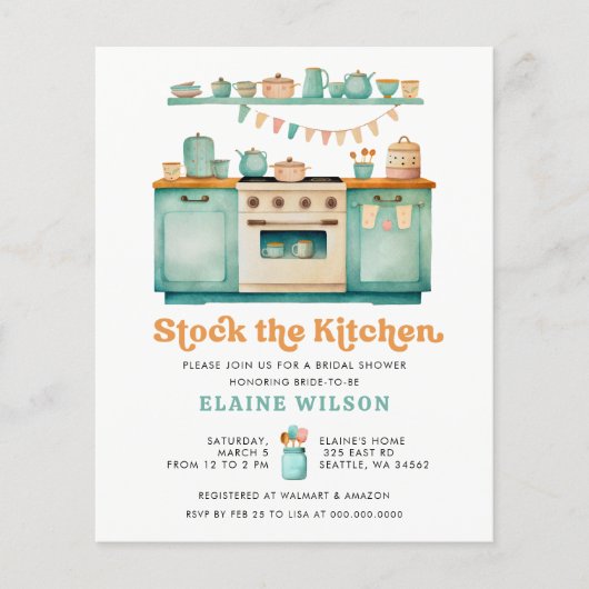 Budget Retro Stock the Kitchen Brautparty (Vorderseite)