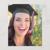 Budget Retro Streifen Foto Grad Party Einladung (Rückseite)