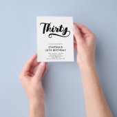 Budget Retro Swash Bold Script 30. Geburtstag Flyer (Gruppe)