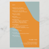 Budget retro wedding program template (Rückseite)