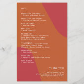 Budget retro wedding program template (Rückseite)