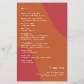 Budget retro wedding program template flyer (Hinten)