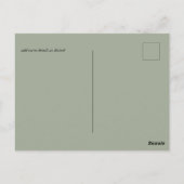 BUDGET Rett Dates Sage Gold Glitzer Hochzeit Postkarte (Rückseite)
