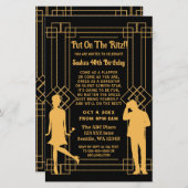 Budget Roaring 20 Art Deko Flapper Girl Invitation (Vorne/Hinten)