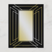 Budget Roaring 20 Flapper Girl Art Deco Einladung (Rückseite)